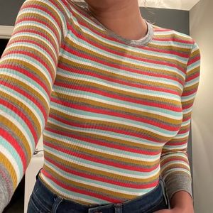 Free People Striped Long Sleeve